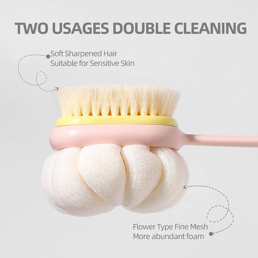 2-in-1 Long Handle Back Bath Brush