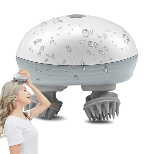 Rechargeable Electric Scalp & Head Massager – White