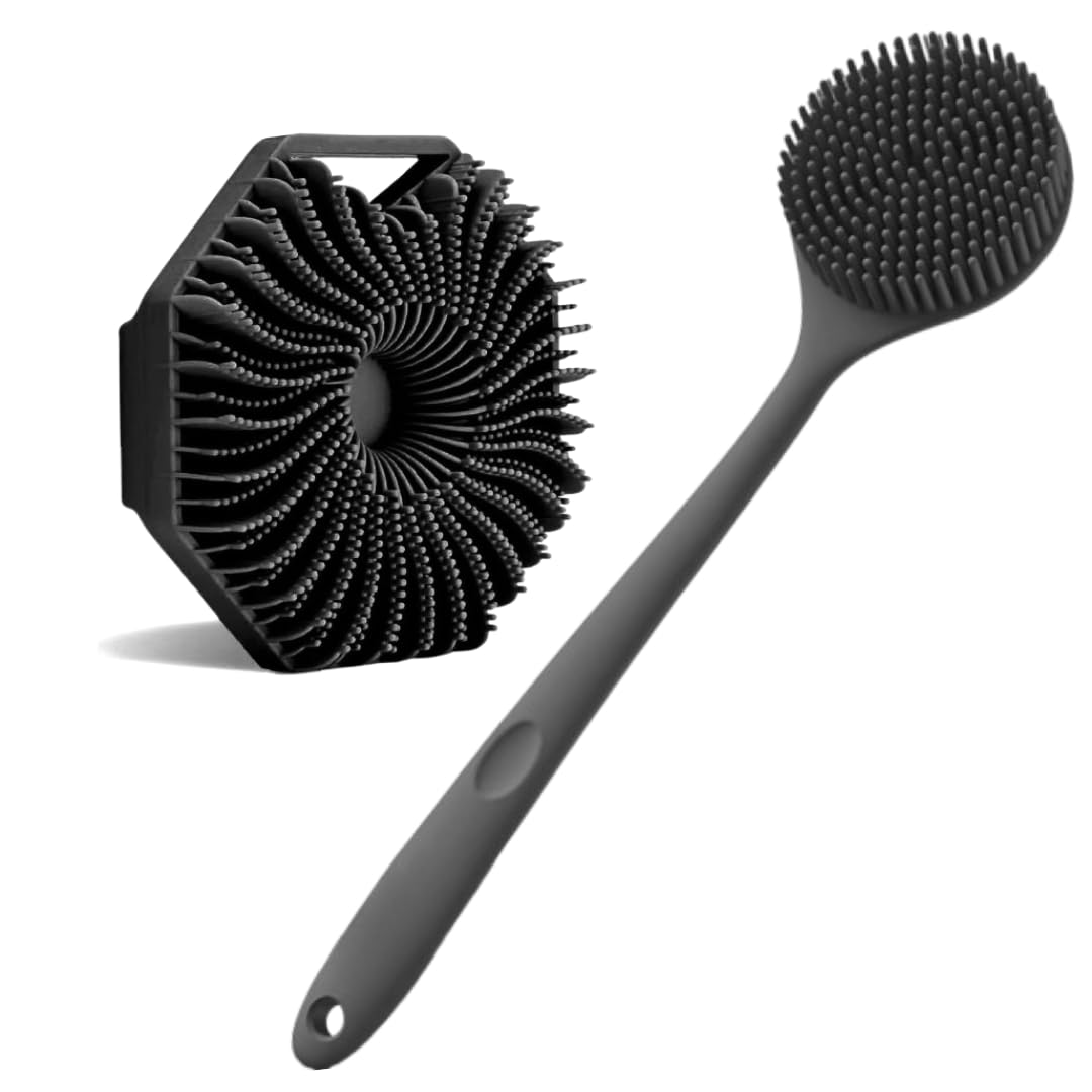 Long Handle Silicone Bath Body Brush Scrubber