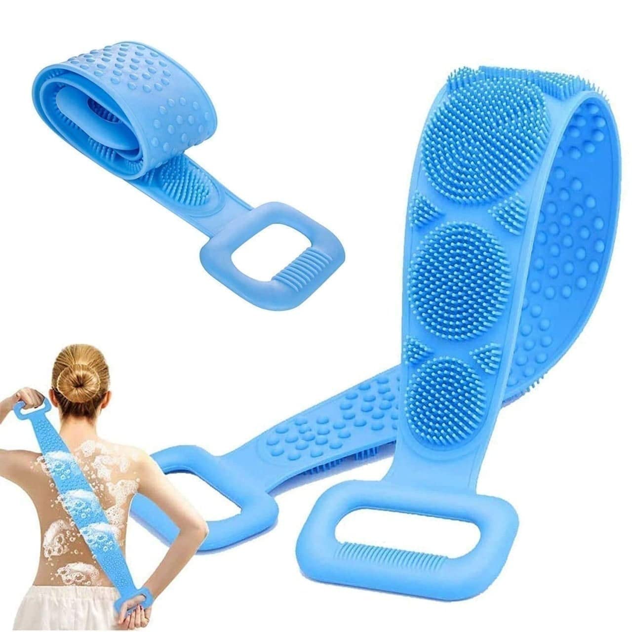 Silicone Body Scrubber Exfoliating Shower Belt