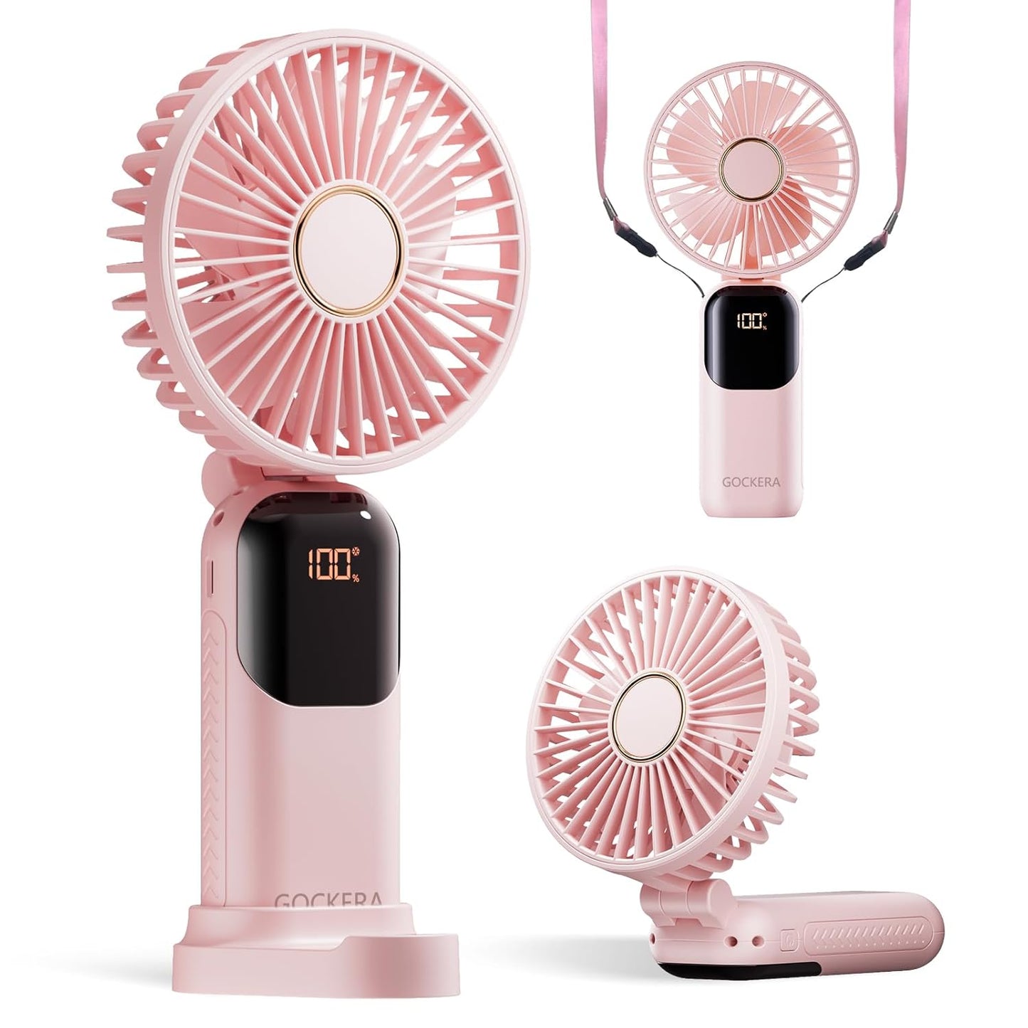 Portable 3-in-1 Foldable Fan – 5 Speeds, Battery Operated