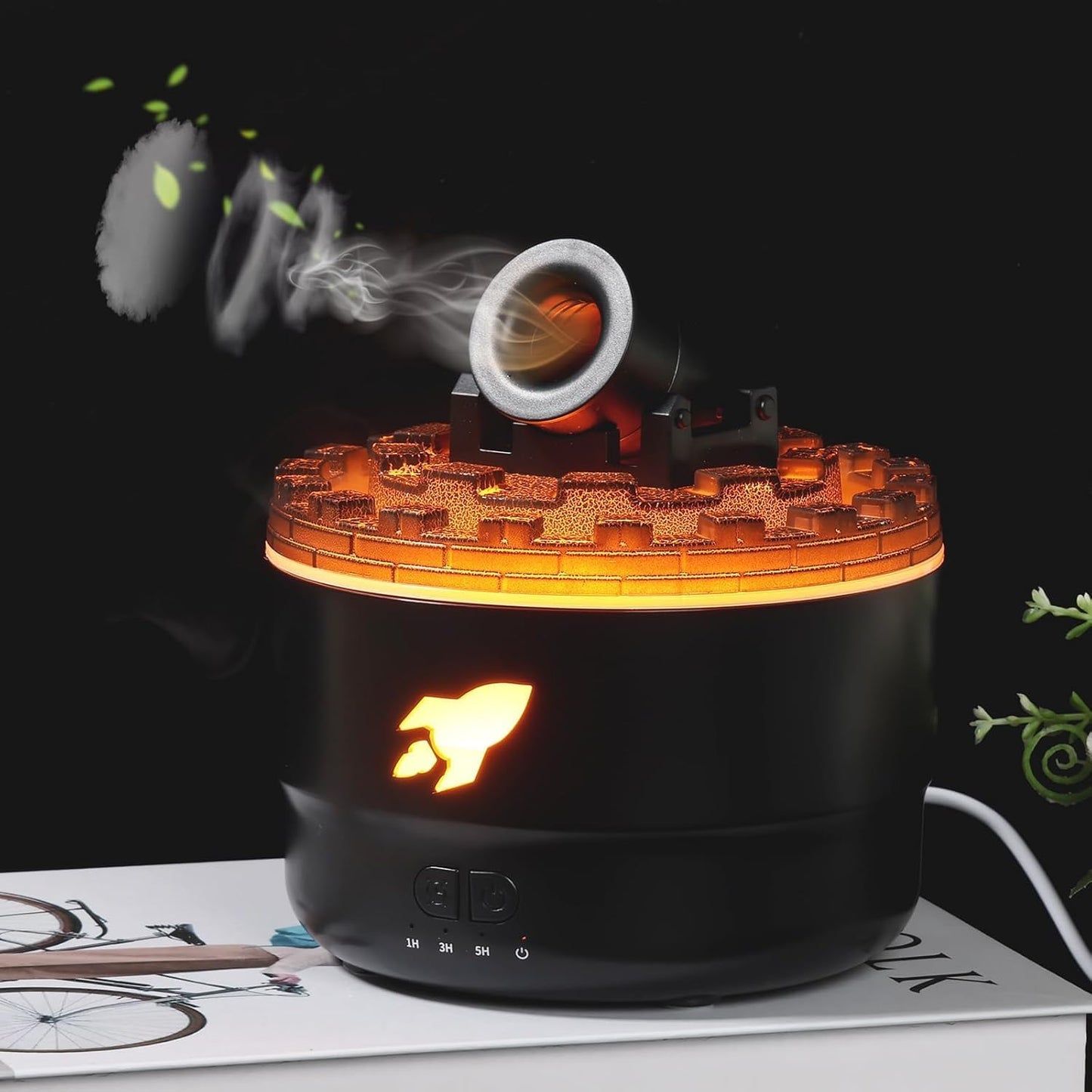 Cannon Blast Aroma Humidifier with 7 LED Colors, Dual Spray Modes - 280ML