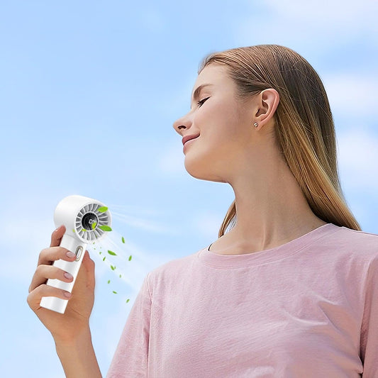 Mini USB Fan with Digital Battery Display"