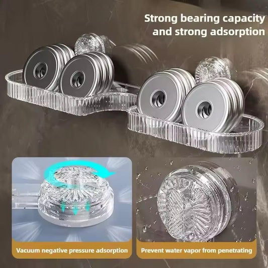 Wall-Mounted Bathroom Storage Rack – Waterproof Plastic Organizer