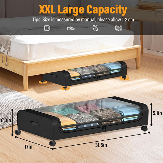 UNDER BED CLOTH STORAGE WHEEL