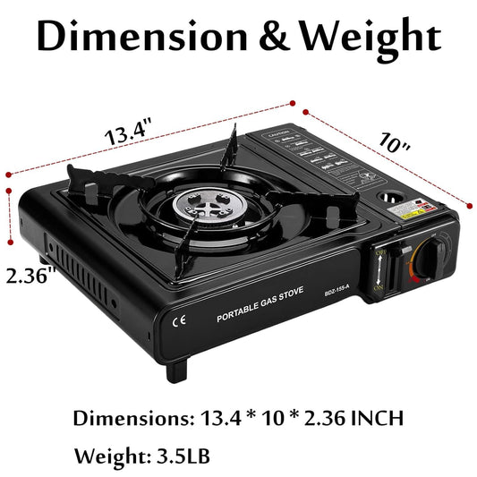 Portable Dual-Fuel Camping Stove with Carry Case