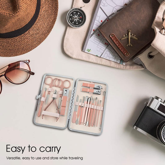 18 Pieces Stainless Steel Manicure Kit