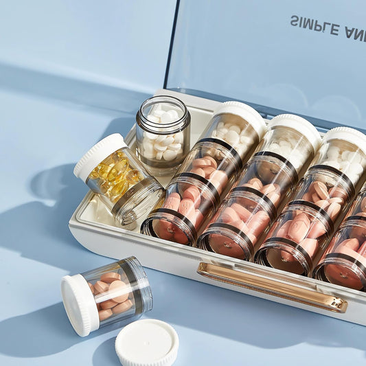 21-Grid Weekly Pill Organizer Box – Reusable Vitamin Case