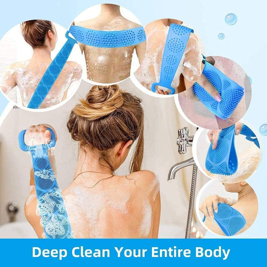 Silicone Body Scrubber Exfoliating Shower Belt