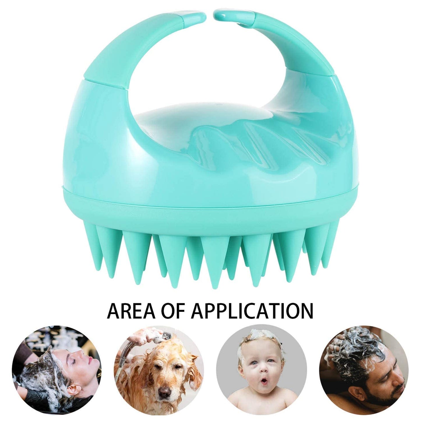 Silicone Hair Scalp Massager Shampoo Brush Scrubber