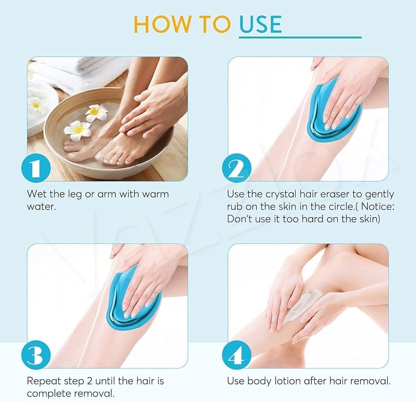 Reusable Crystal Hair Remover – Nano Glass Painless Hair Eraser