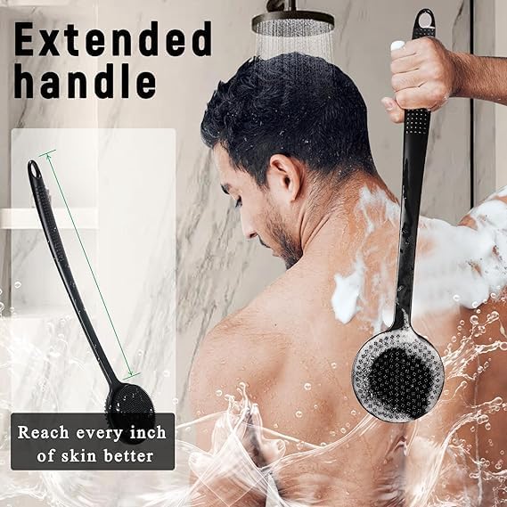 Long Handle Silicone Bath Body Brush Scrubber