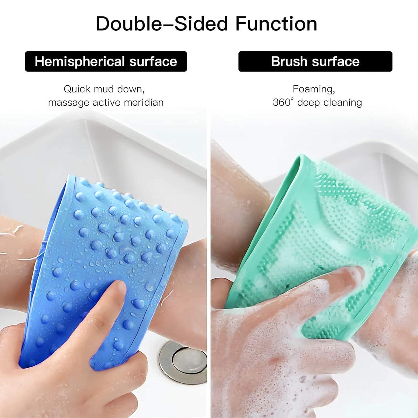 Silicone Body Scrubber Exfoliating Shower Belt