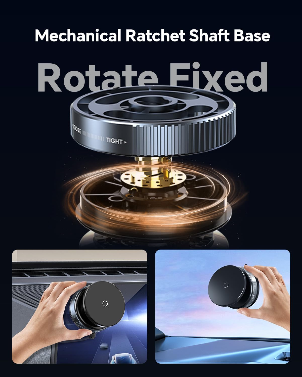 Magnetic 360Β° Phone Holder with Vacuum Suction