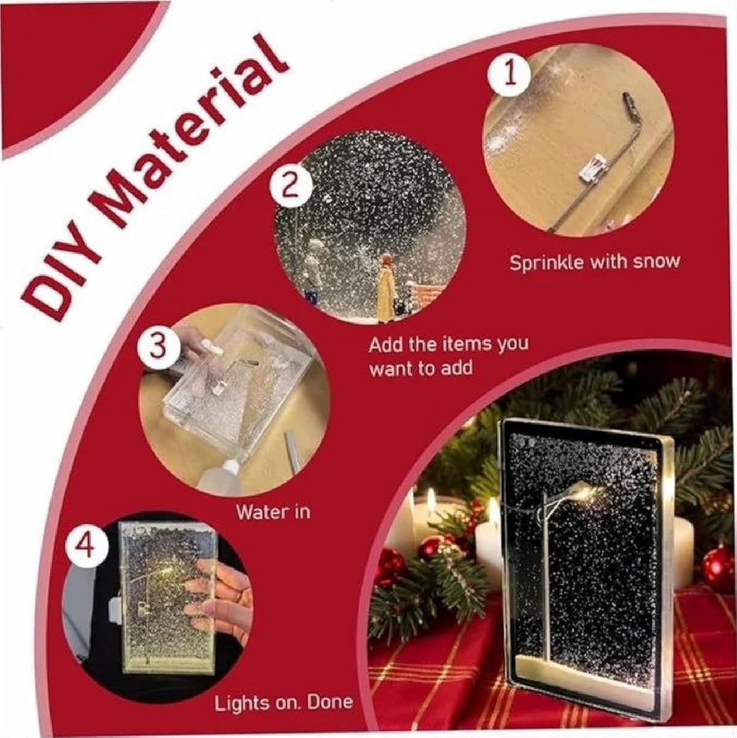 Snowflake Night Light Lamp for Winter Decor