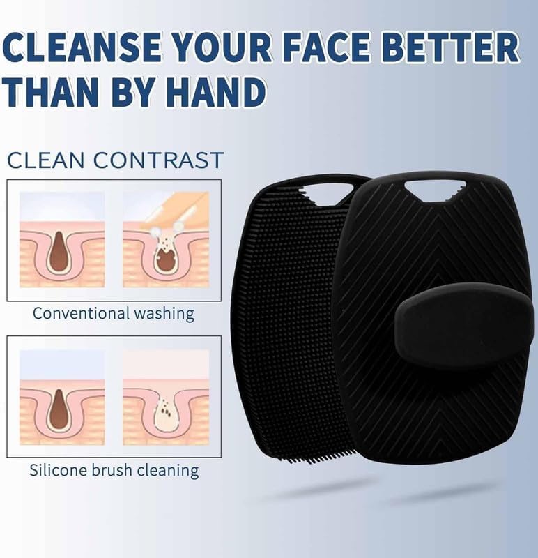 Silicone Body Scrubber with No-Slip Handle