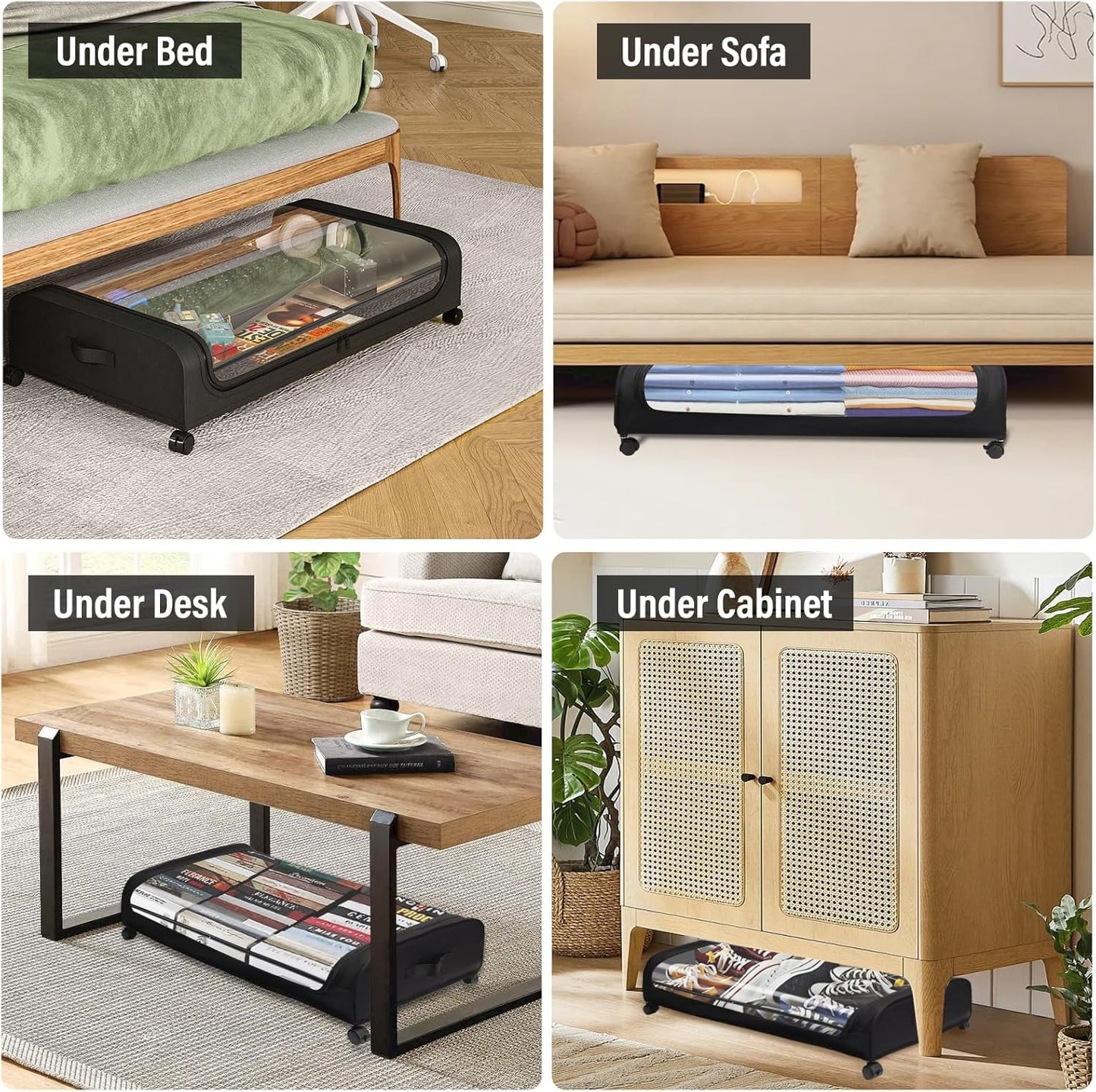 UNDER BED CLOTH STORAGE WHEEL