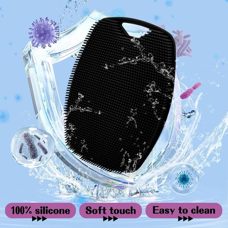 Silicone Body Scrubber with No-Slip Handle