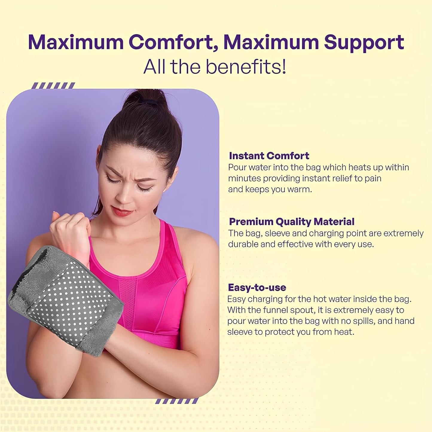 Electric Hot Water Bag with Hand Warmers