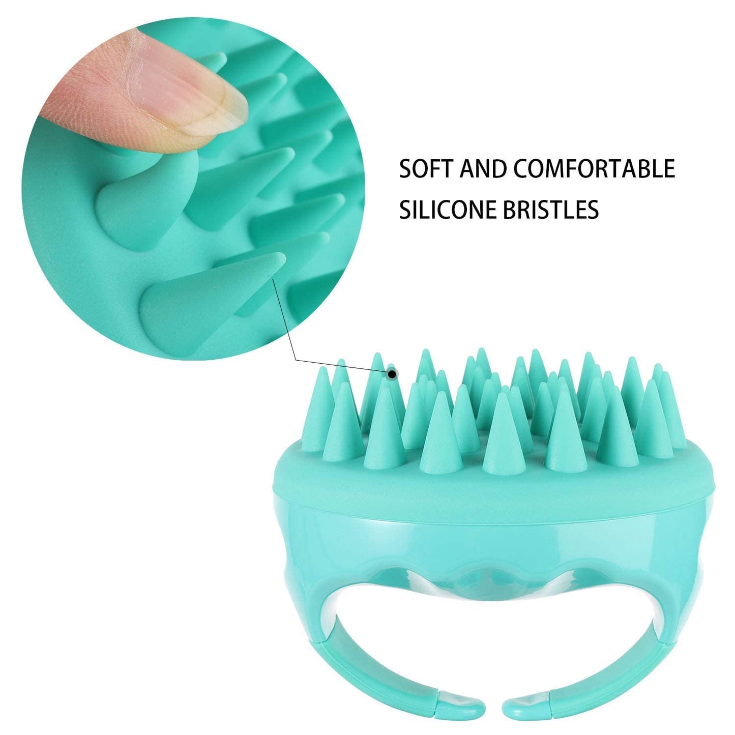 Silicone Hair Scalp Massager Shampoo Brush Scrubber