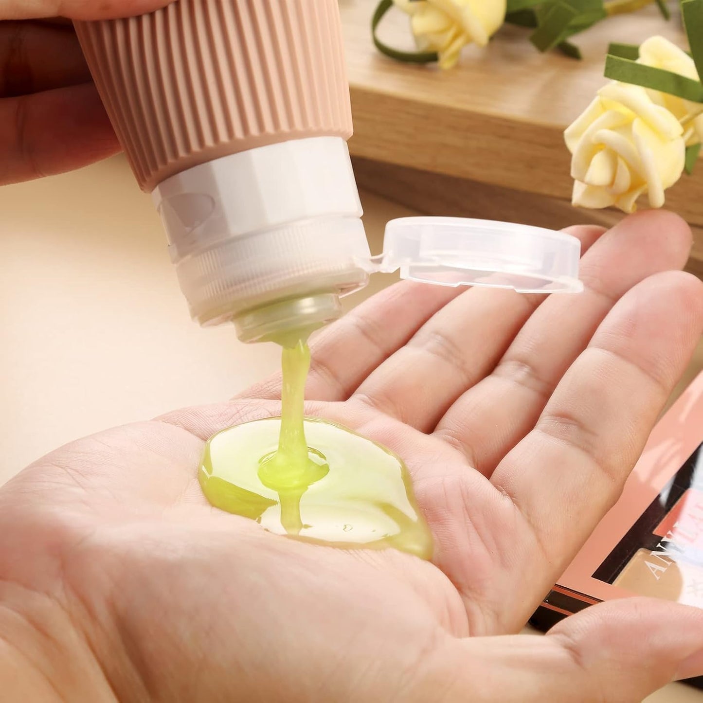 Silicone Travel Toiletry Bottles Set – 90ml (4 Pack)