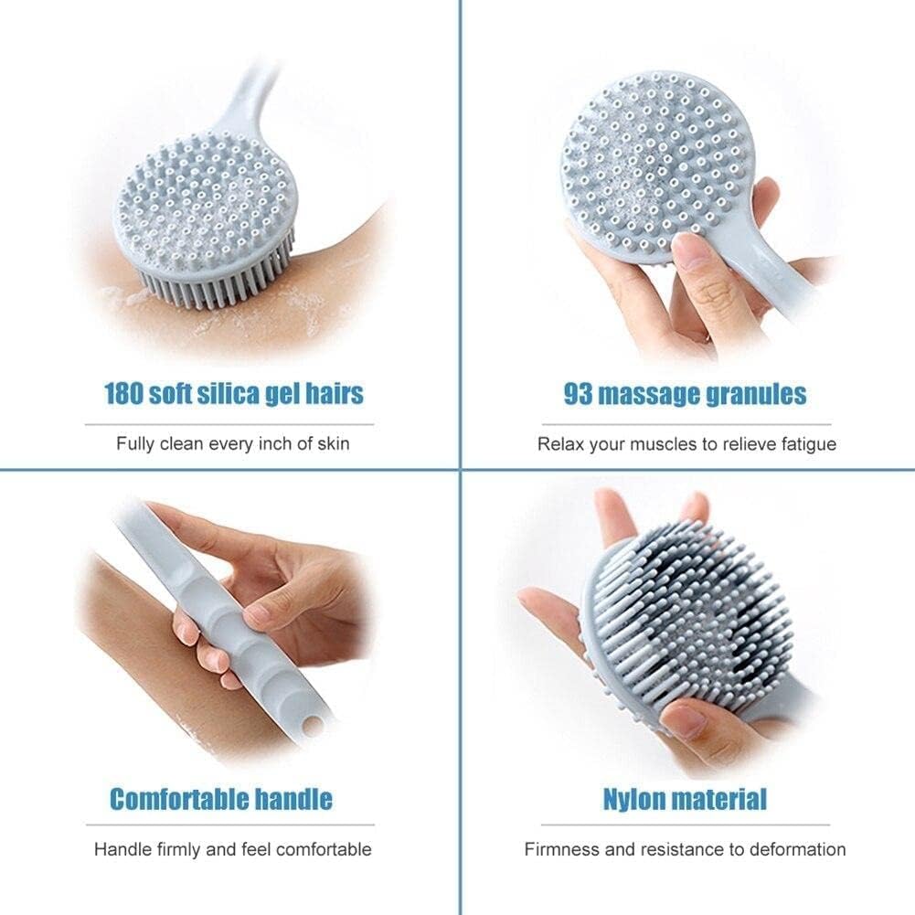 Long Handle Silicone Bath Body Brush Scrubber