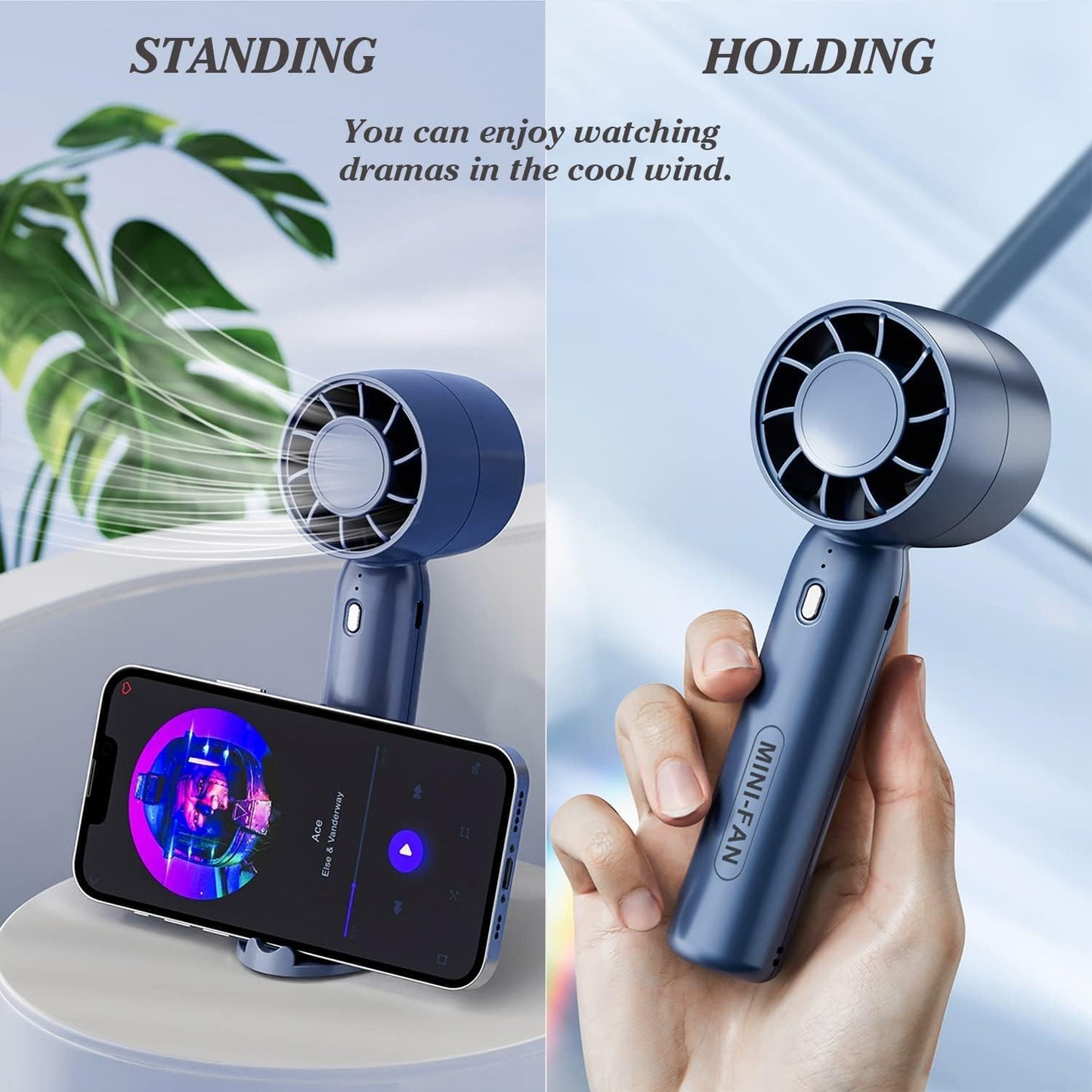 3-Speed USB Turbo Fan with Phone Stand