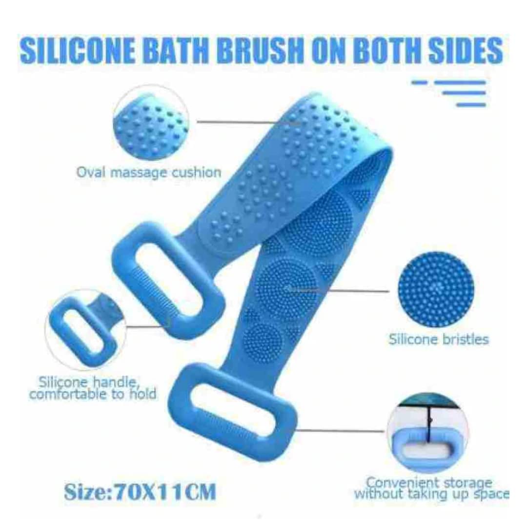 Silicone Body Scrubber Exfoliating Shower Belt