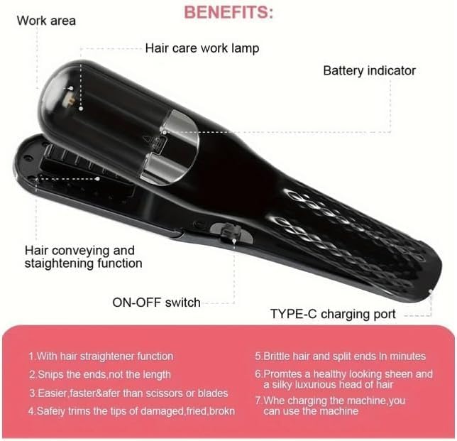 Rechargeable 2-in-1 Hair Split End Remover – Splitend Pro Cutter