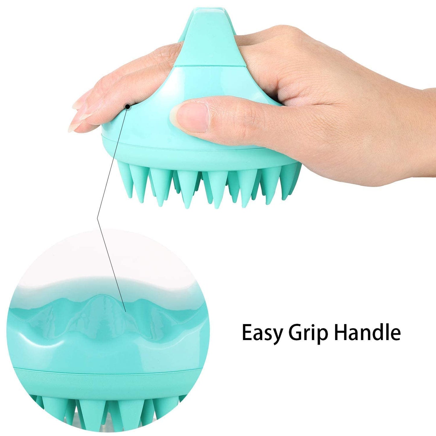 Silicone Hair Scalp Massager Shampoo Brush Scrubber