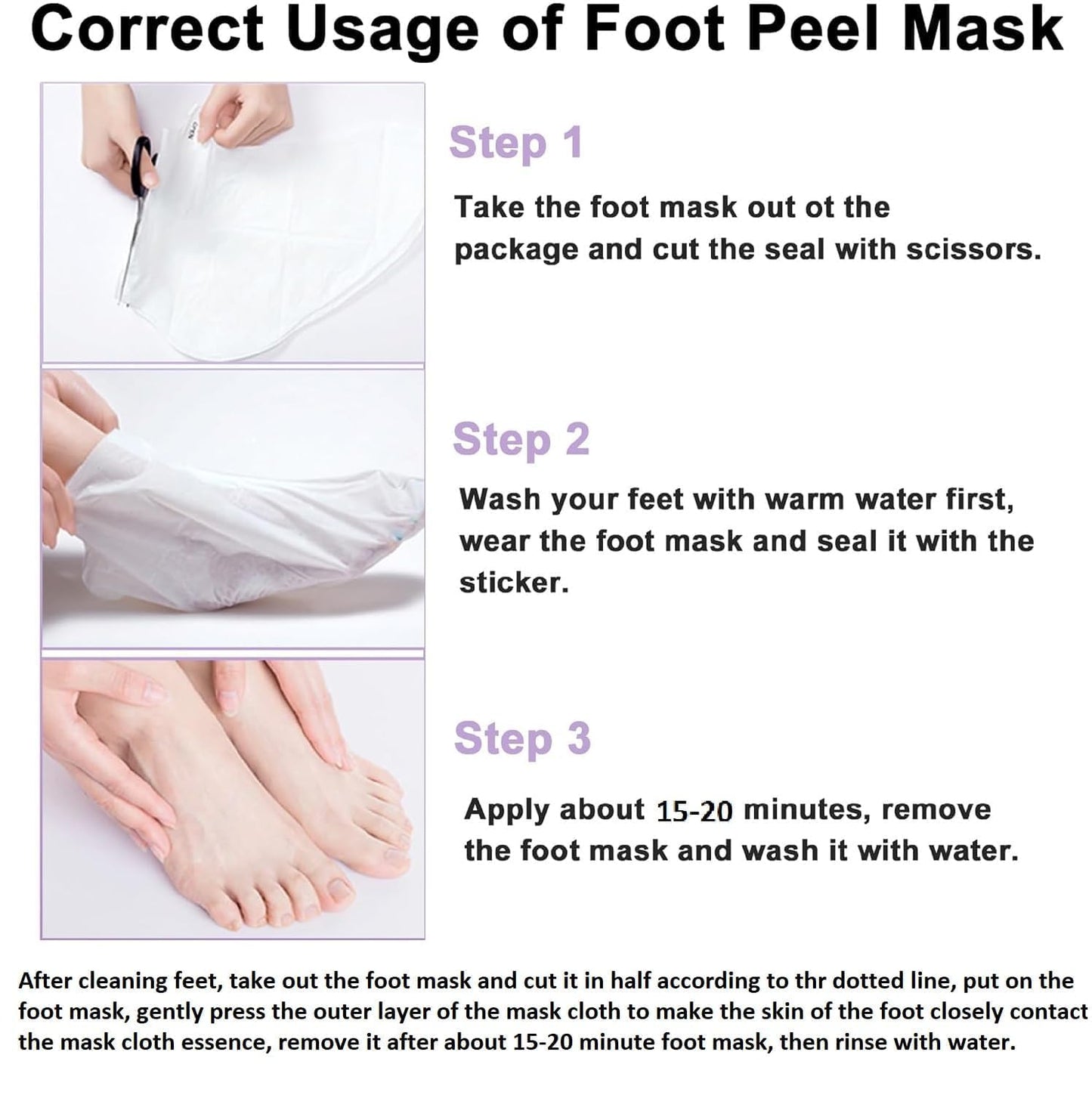 Foot Peel Mask for Dead Skin Removal