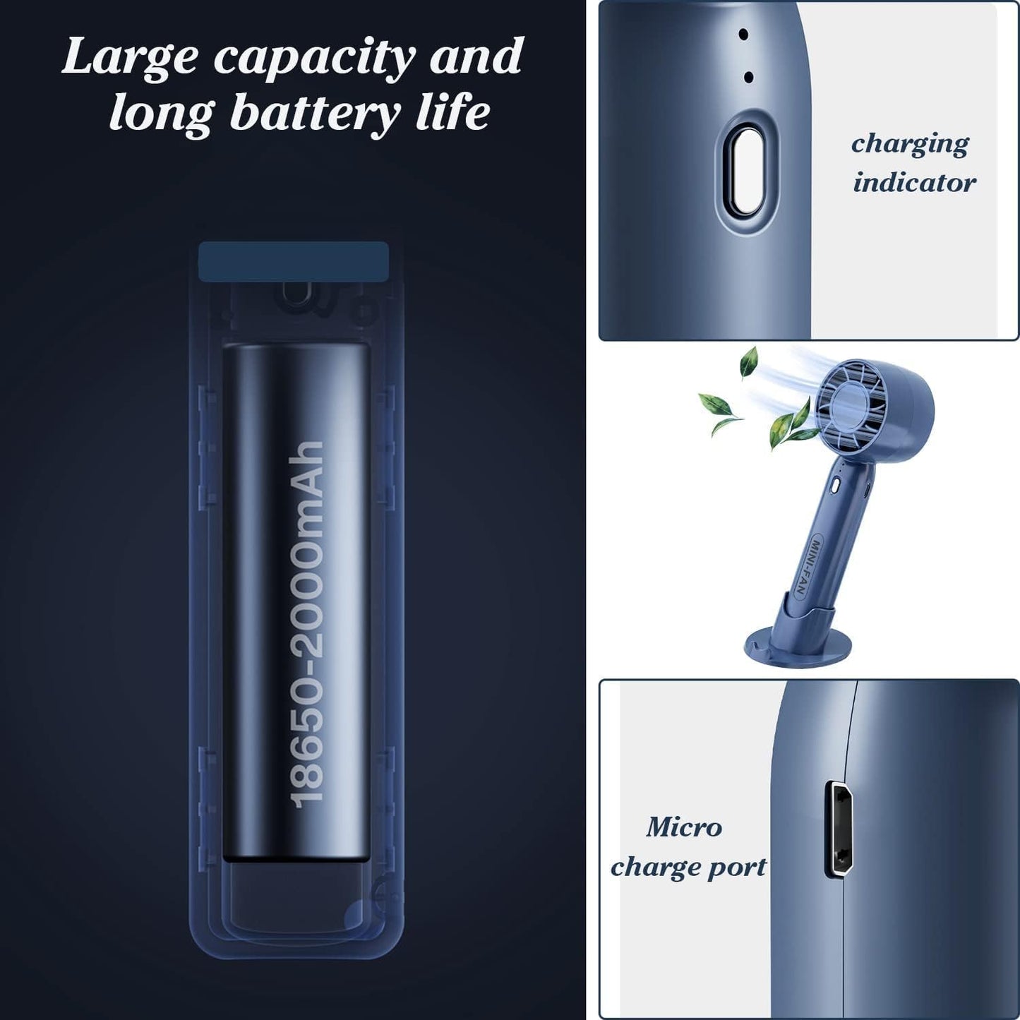 3-Speed USB Turbo Fan with Phone Stand