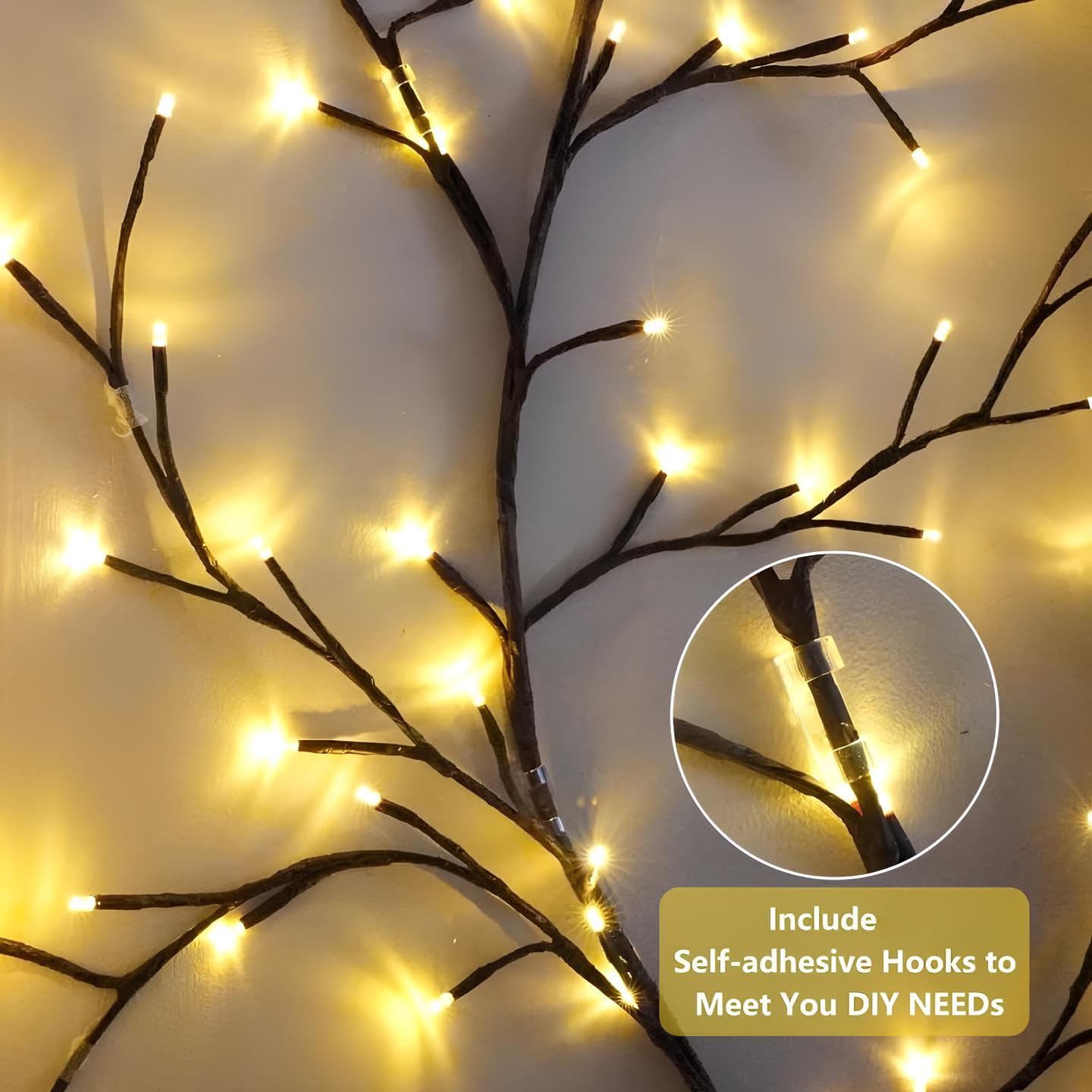 LED Willow Vine Lights with Remote Control