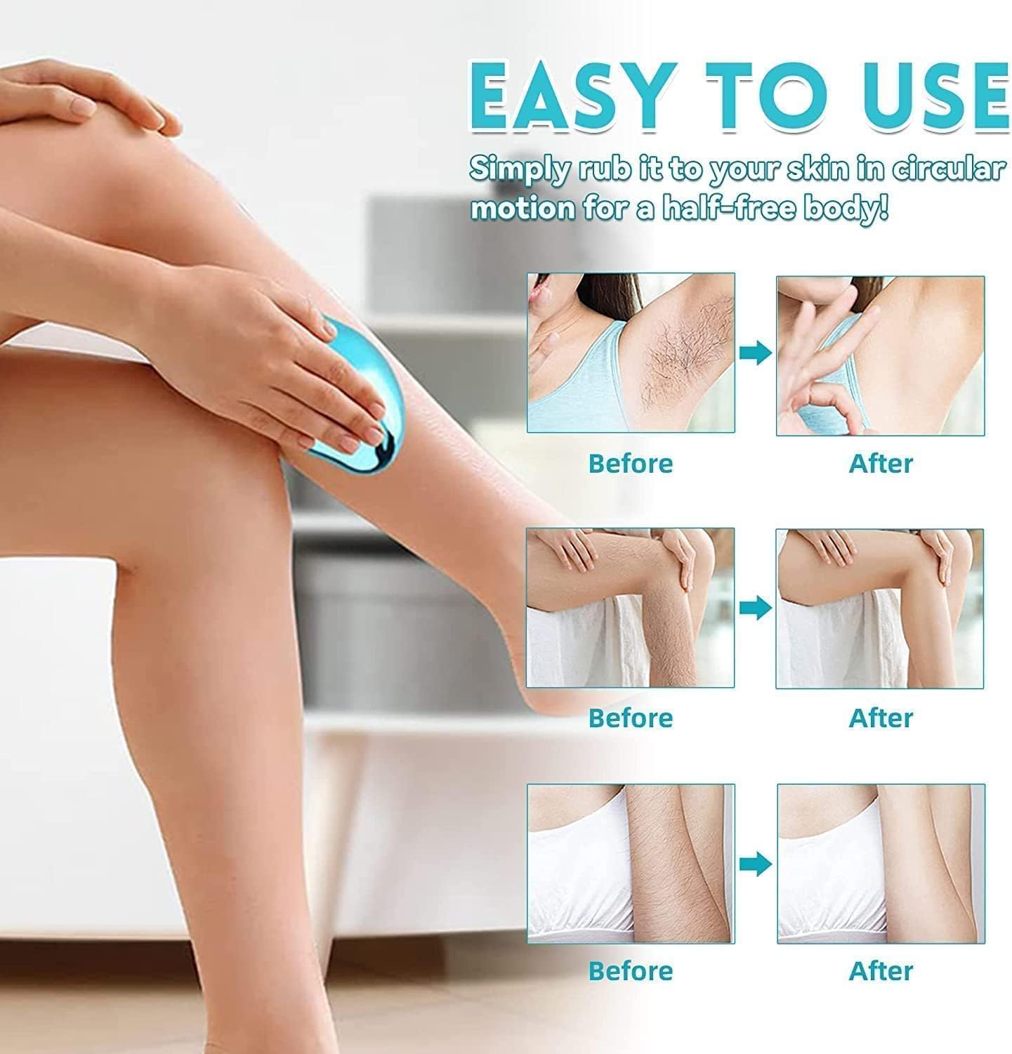 Reusable Crystal Hair Remover – Nano Glass Painless Hair Eraser