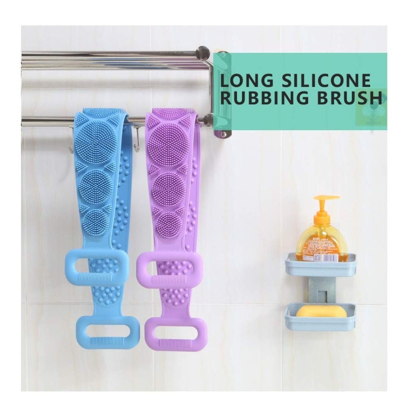 Silicone Body Scrubber Exfoliating Shower Belt