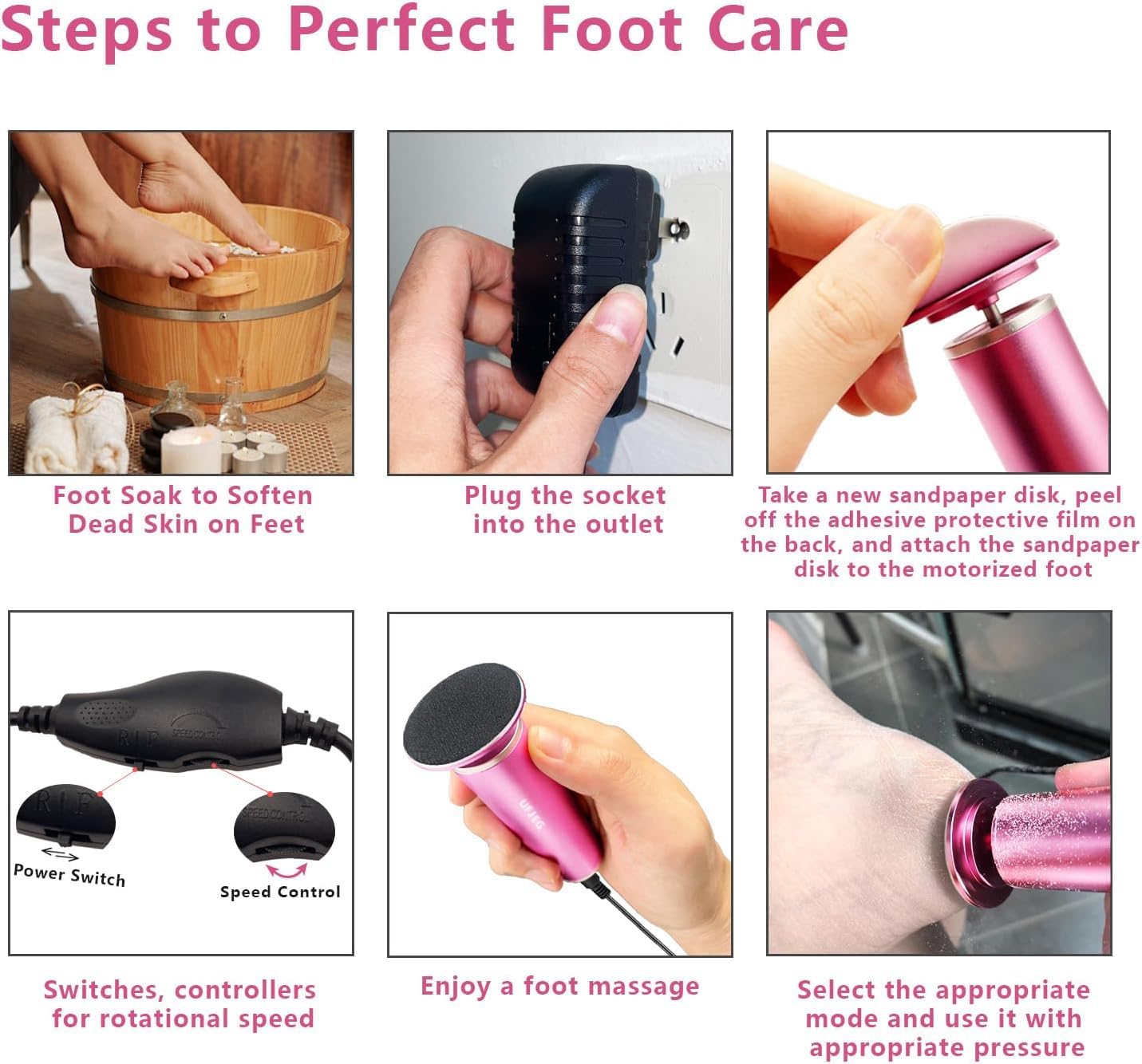 Electric Foot Scrubber For Dead Skin Remover