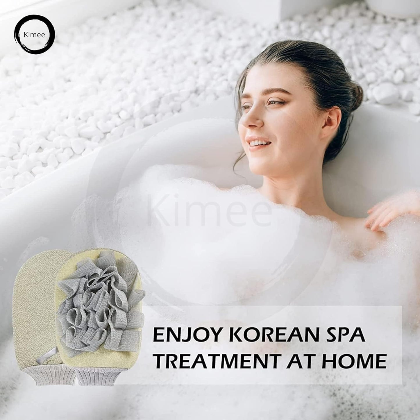 2-in-1 Exfoliating Body Scrub Gloves for Bath