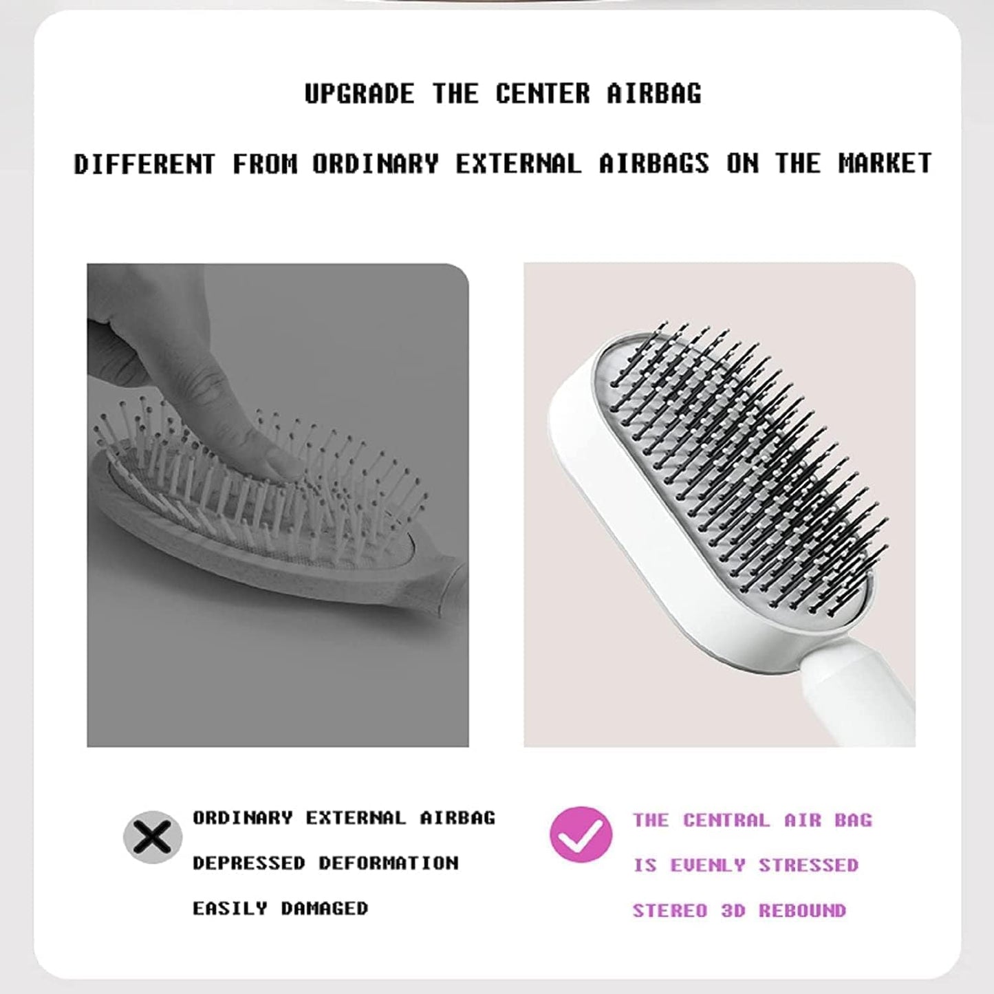 Classic Nylon Bristle Hair Brush for Men & Women