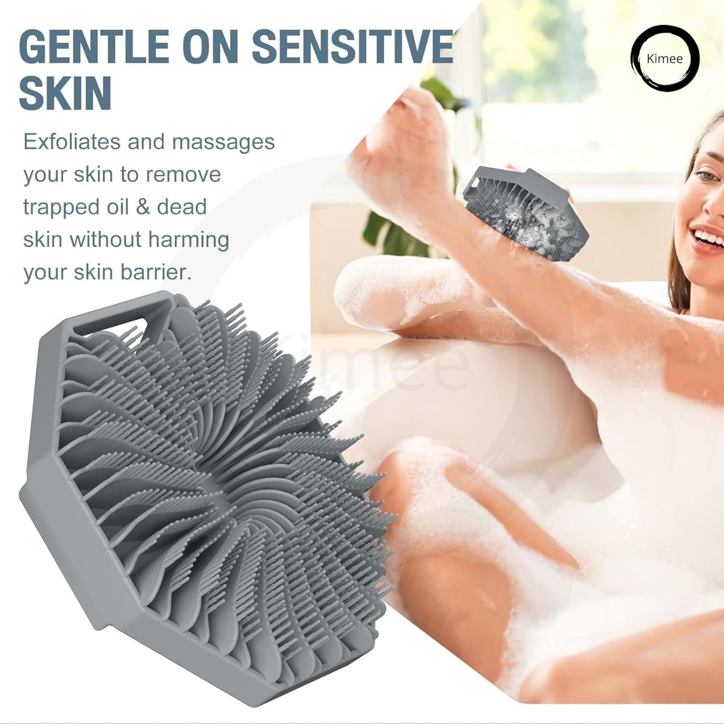 Silicone Body Scrubber Brush for Gentle Exfoliation