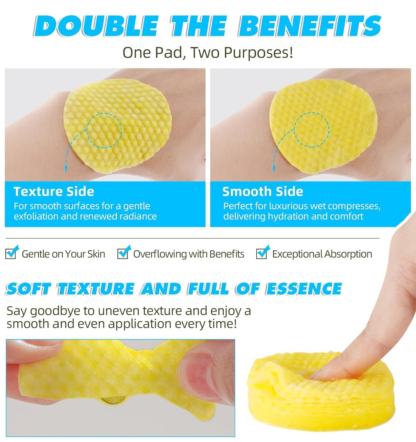 Turmeric & Kojic Acid Cleansing Pads β Vitamin B5 & C Infused | 60PCS