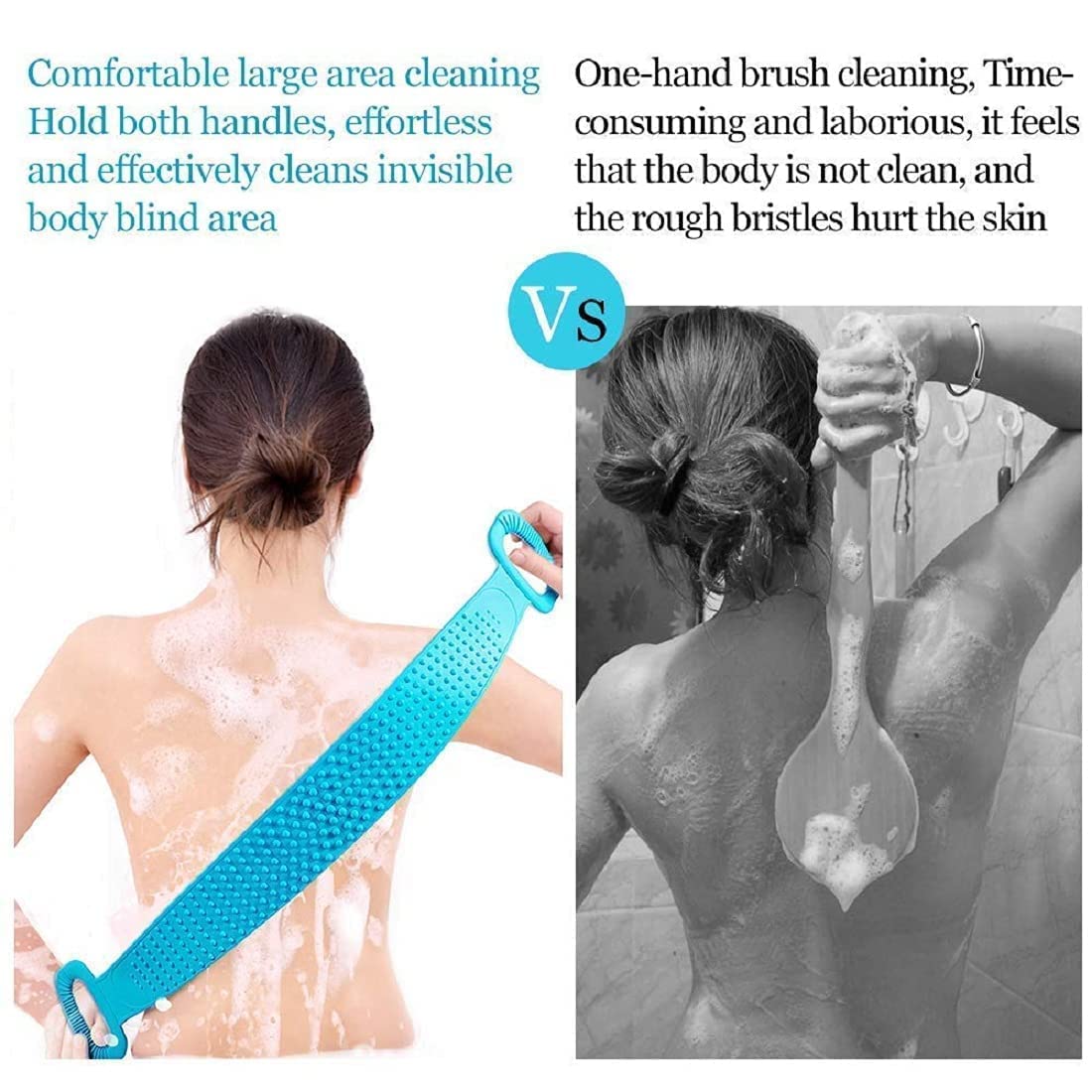 Silicone Body Scrubber Exfoliating Shower Belt