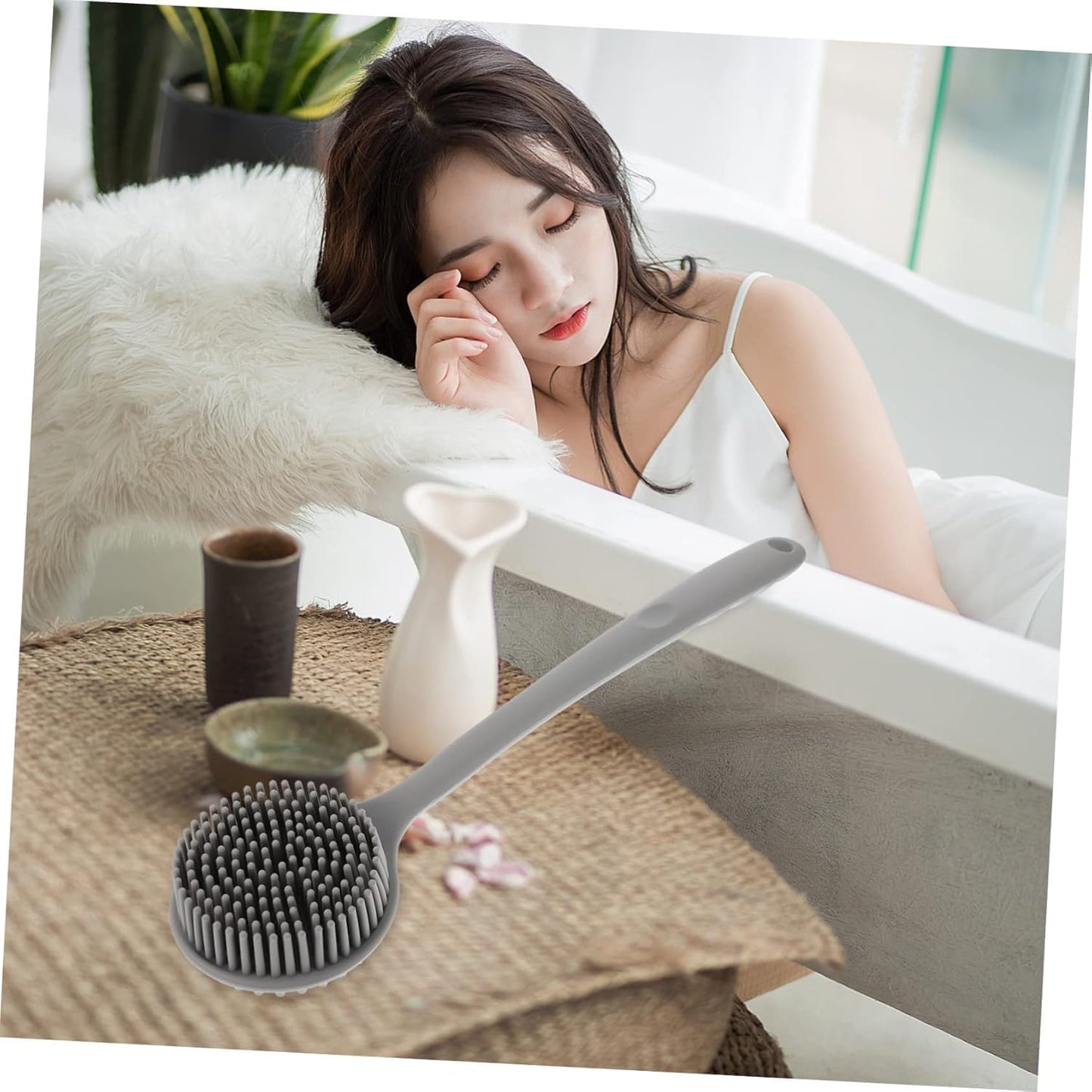 Long Handle Silicone Bath Body Brush Scrubber