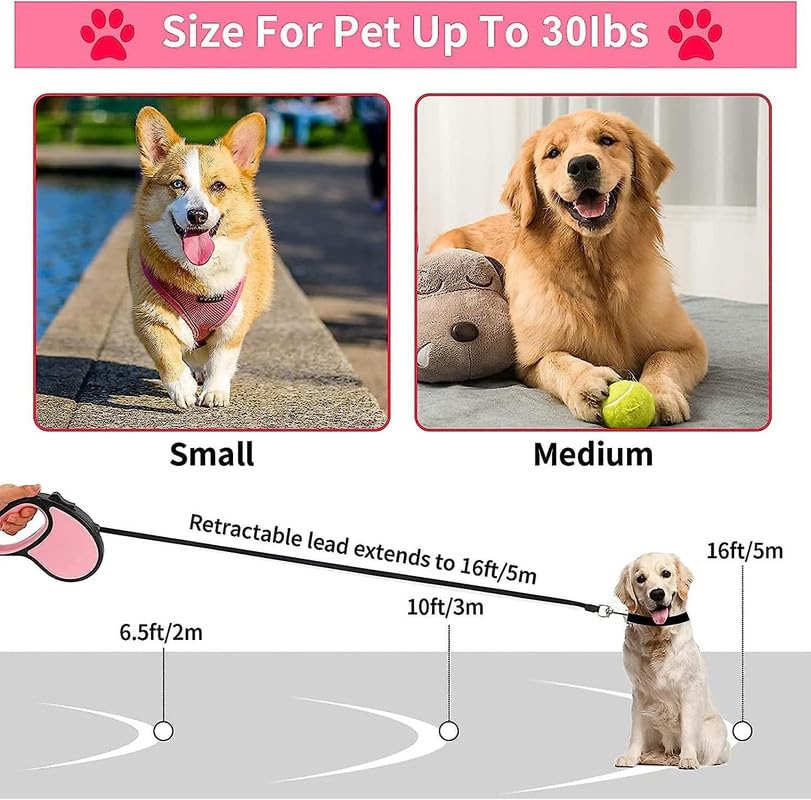5M Retractable Smart Pet Leash
