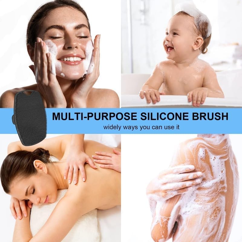 Silicone Body Scrubber with No-Slip Handle