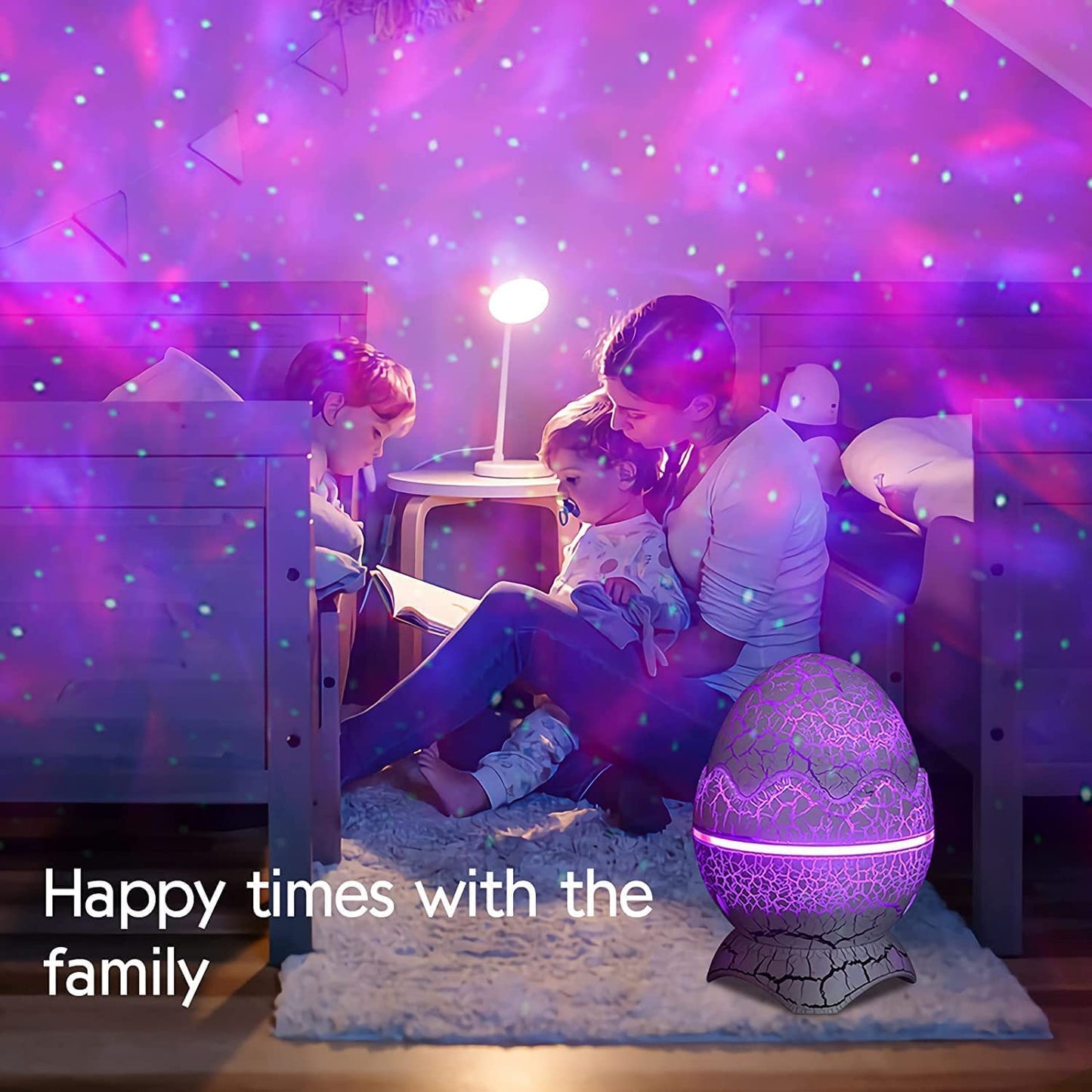 Dinosaur Egg Galaxy Star Projector Night Light