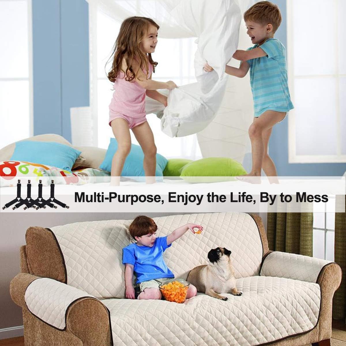 Adjustable Bed Sheet Corner Holders Clip Set