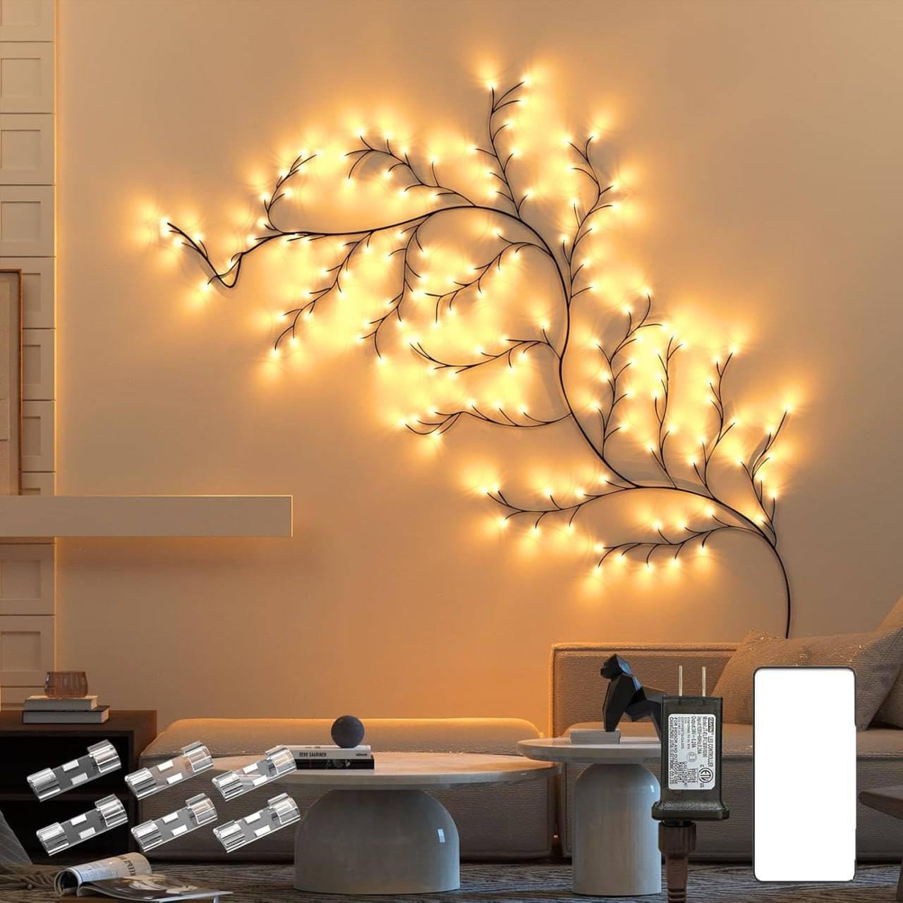 LED Willow Vine Lights with Remote Control