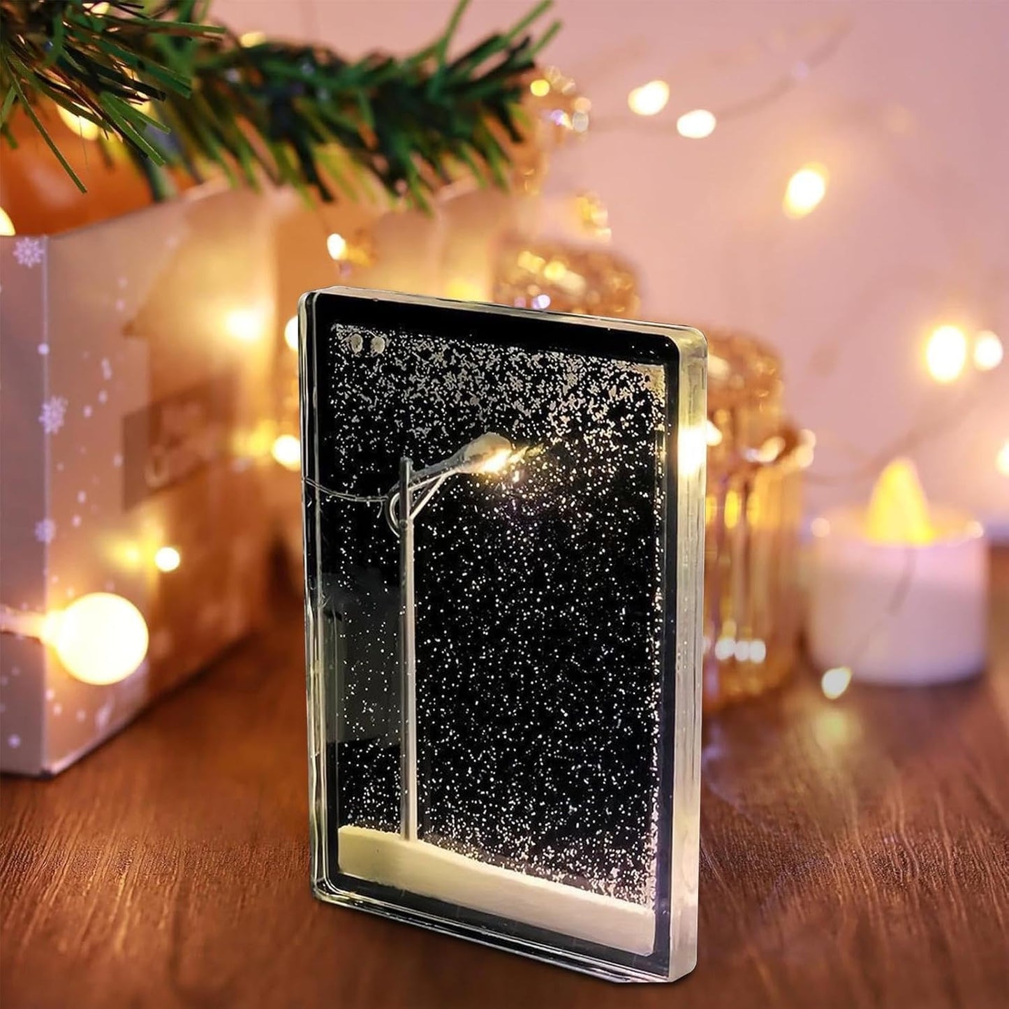 Snowflake Night Light Lamp for Winter Decor