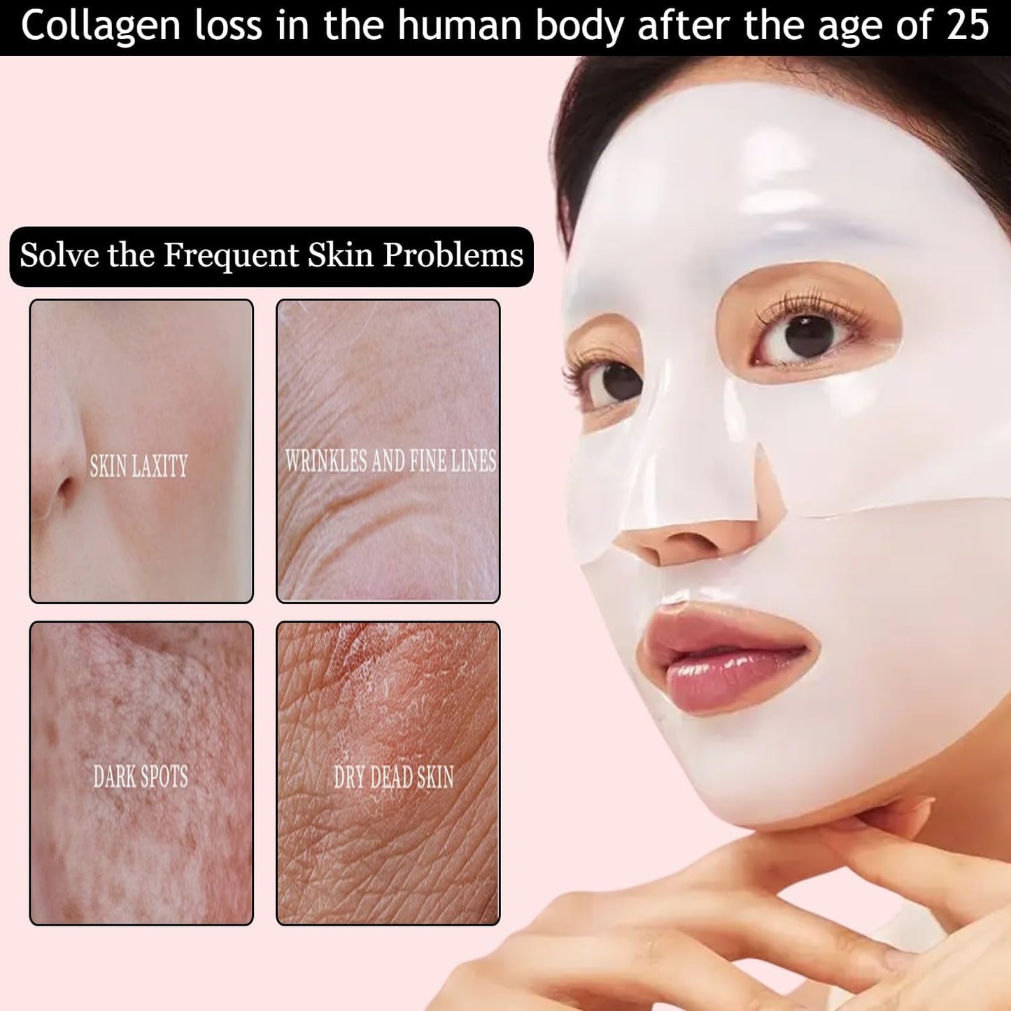 Bio-Collagen Face Mask Korean Glass Skin Deep Hydrating Pack of 1, 34g
