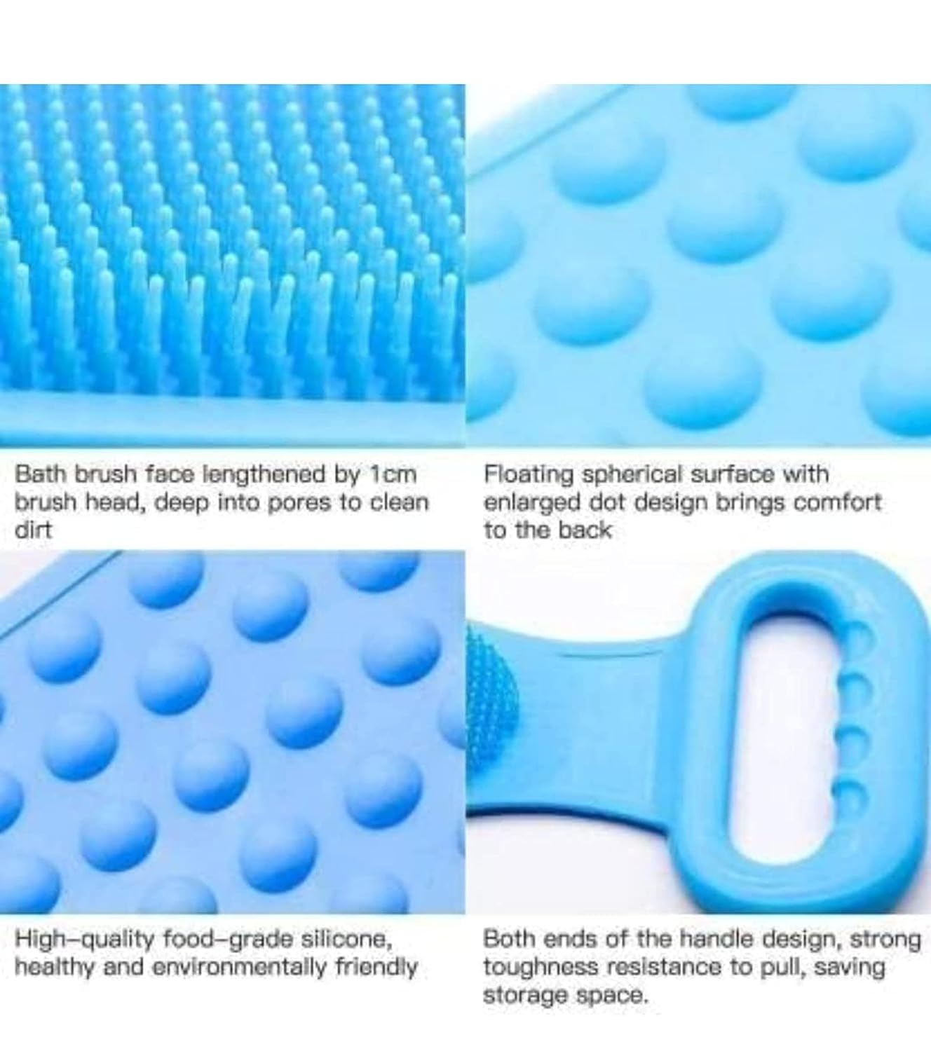 Silicone Body Scrubber Exfoliating Shower Belt
